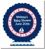 Sailboat Blue - Personalized Baby Shower Centerpiece Stand