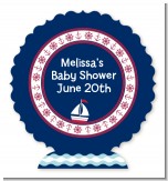 Sailboat Blue - Personalized Baby Shower Centerpiece Stand