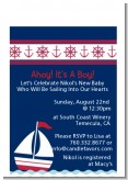 Sailboat Blue - Baby Shower Petite Invitations