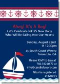 Sailboat Blue - Baby Shower Invitations