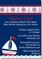 Sailboat Blue - Baby Shower Invitations