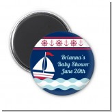 Sailboat Blue - Personalized Birthday Party Magnet Favors