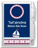 Sailboat Blue - Baby Shower Personalized Notebook Favor