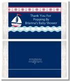 Sailboat Blue - Personalized Popcorn Wrapper Baby Shower Favors