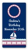 Sailboat Blue - Custom Rectangle Birthday Party Sticker/Labels