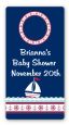 Sailboat Blue - Custom Rectangle Baby Shower Sticker/Labels thumbnail