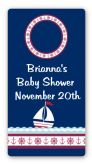 Sailboat Blue - Custom Rectangle Baby Shower Sticker/Labels