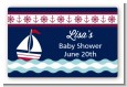 Sailboat Blue - Baby Shower Landscape Sticker/Labels thumbnail