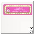 Sailboat Pink - Baby Shower Return Address Labels thumbnail