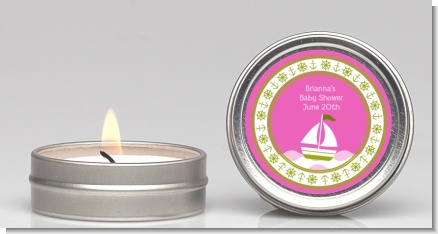 Sailboat Pink - Baby Shower Candle Favors