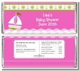 Sailboat Pink - Personalized Baby Shower Candy Bar Wrappers thumbnail