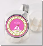 Sailboat Pink - Personalized Birthday Party Candy Jar