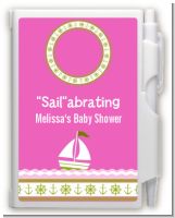 Sailboat Pink - Baby Shower Personalized Notebook Favor