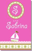 Sailboat Pink - Personalized Baby Shower Nursery Wall Art