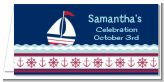 Sailboat Blue - Personalized Baby Shower Place Cards
