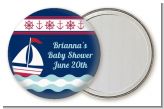 Sailboat Blue - Personalized Baby Shower Pocket Mirror Favors