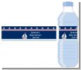 Sailboat Blue - Personalized Baby Shower Water Bottle Labels thumbnail