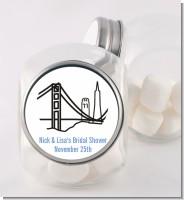 San Francisco Skyline - Personalized Bridal Shower Candy Jar