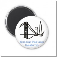 San Francisco Skyline - Personalized Bridal Shower Magnet Favors