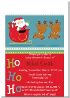 Santa And His Reindeer - Christmas Petite Invitations