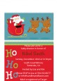 Santa And His Reindeer - Christmas Petite Invitations thumbnail