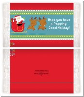 Santa And His Reindeer - Personalized Popcorn Wrapper Christmas Favors