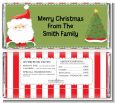 Santa Claus - Personalized Christmas Candy Bar Wrappers thumbnail