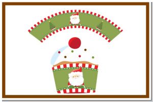 Santa Claus - Christmas Cupcake Wrappers