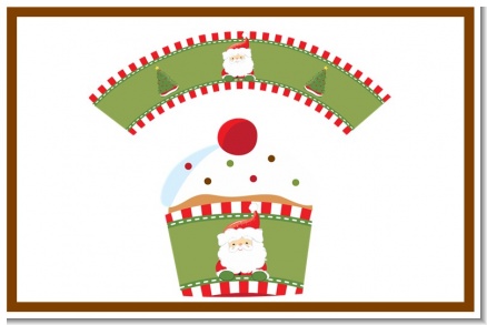 Santa Claus - Christmas Cupcake Wrappers