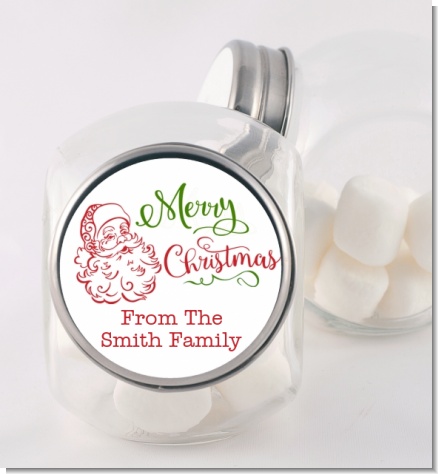 Santa Claus Outline - Personalized Christmas Candy Jar