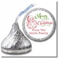 Santa Claus Outline - Hershey Kiss Christmas Sticker Labels thumbnail