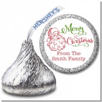 Santa Claus Outline - Hershey Kiss Christmas Sticker Labels