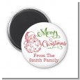 Santa Claus Outline - Personalized Christmas Magnet Favors thumbnail