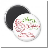 Santa Claus Outline - Personalized Christmas Magnet Favors