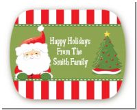 Santa Claus - Personalized Christmas Rounded Corner Stickers