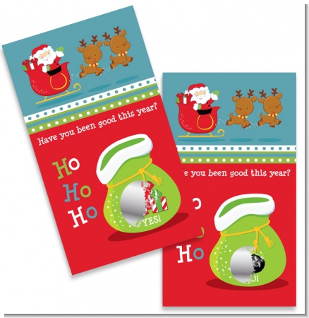 Santa And His Reindeer - Christmas Scratch Off Game Tickets