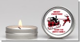 Santa Sleigh Red Plaid - Christmas Candle Favors