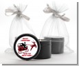 Santa Sleigh Red Plaid - Christmas Black Candle Tin Favors thumbnail