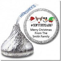 Santa Squad - Hershey Kiss Christmas Sticker Labels