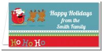 Santa And His Reindeer - Personalized Christmas Place Cards