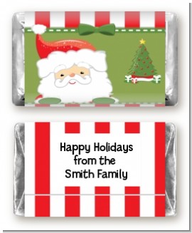 Santa Claus - Personalized Christmas Mini Candy Bar Wrappers