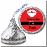 Santa's Belt - Hershey Kiss Christmas Sticker Labels