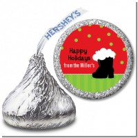 Santa's Boot - Hershey Kiss Christmas Sticker Labels