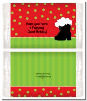 Santa's Boot - Personalized Popcorn Wrapper Christmas Favors