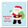 Santa's Green Bag - Personalized Christmas Card Stock Favor Tags thumbnail