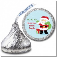 Santa's Green Bag - Hershey Kiss Christmas Sticker Labels
