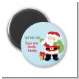 Santa's Green Bag - Personalized Christmas Magnet Favors thumbnail