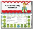 Santa's Little Elf - Personalized Christmas Candy Bar Wrappers thumbnail