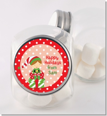 Santa's Little Elf - Personalized Christmas Candy Jar