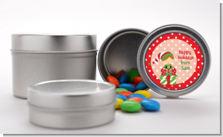 Santa's Little Elf - Custom Christmas Favor Tins